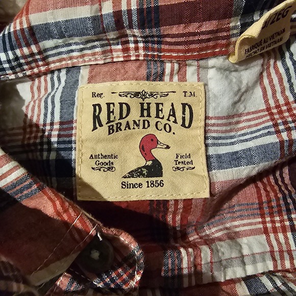Red Head Brand Co Mens Plaid Short Sleeve Button Down Shirt Size 2XL - Picture 3 of 5